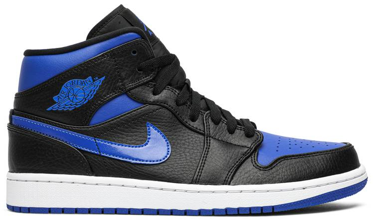 Air Jordan 1 Mid Black Hyper Royal 554724-068